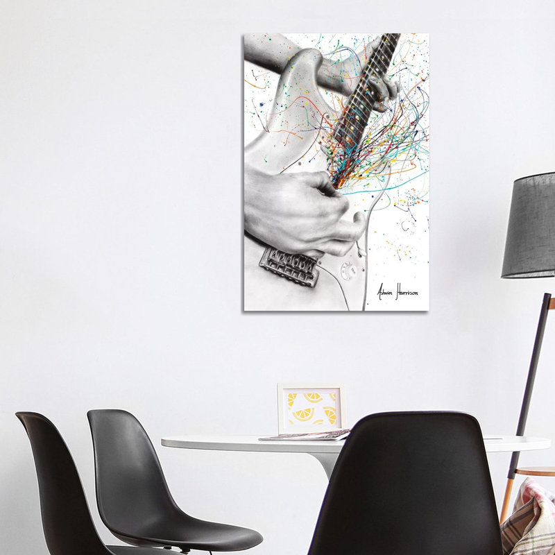 The Guitar Solo by Ashvin Harrison - Print on Canvas, 101.6 cm H x 66.04 cm W x 1.91 cm D, Wrapped Canvas