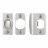 Stratford Satin Nickel Privacy Bed/Bath Door Lever with Universal 6-Way Latch-14651614