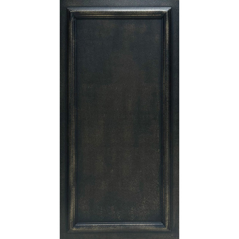 Grand panneau - tuile de plafond en mousse à coller 1,6 pi x 3,2 pi, Laiton noir