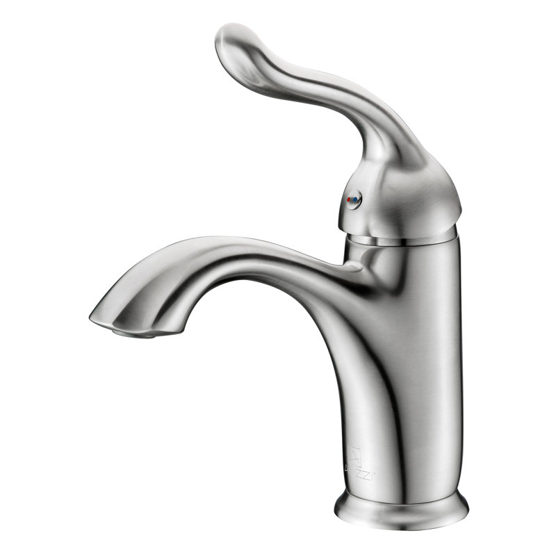 Arc Single-handle Bathroom Faucet with Drain Assembly, Brushed Nickel