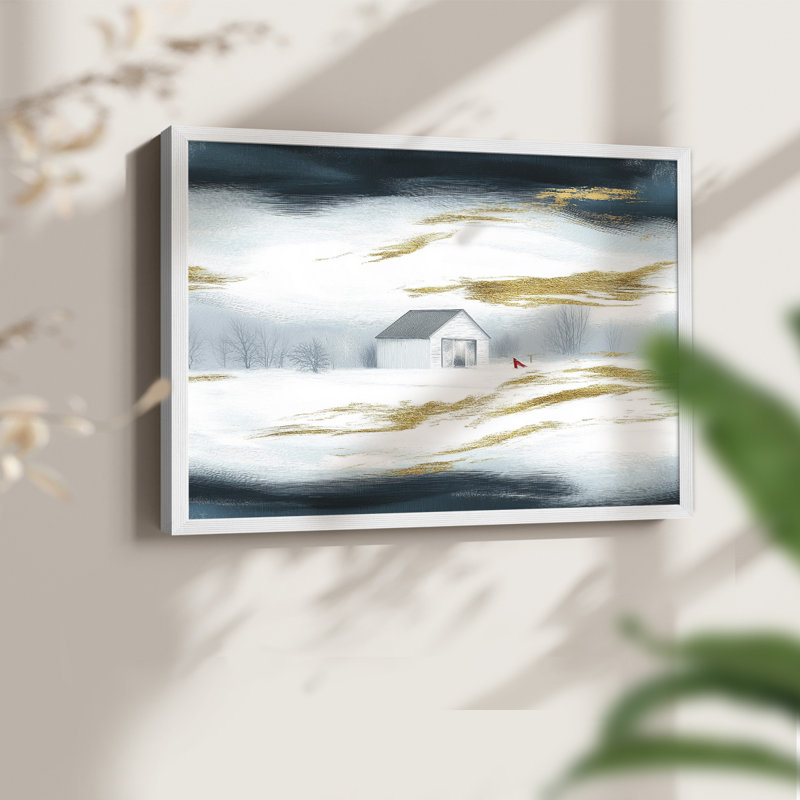 Chirstmas Art-CCXIX -Framed Print - Restickable, H 16 po x l 20 po, Blanc