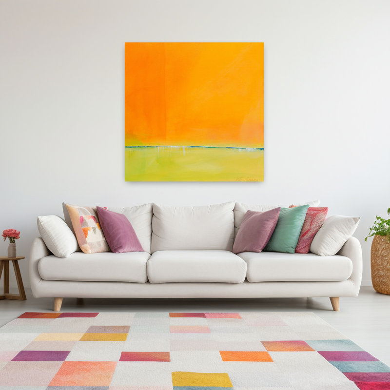 «Here And Now», art contemporain abstrait, H 48 po x l 48 po