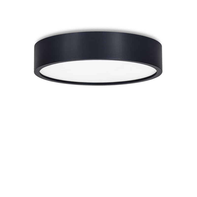 Demitra Glass Flush Mount, Anthracite, 8cm H x 37.5cm W x 37.5cm D