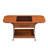 Modern extendable coffee table with drawer & 2-tier storage, metal frame wheeled design for living room
