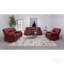 Fauteuil inclinable à bascule rembourré rouge