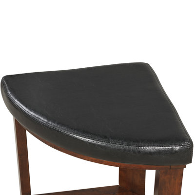 Solid Wood Glass Top Round Table Set, Coffee Table with 4 Stools