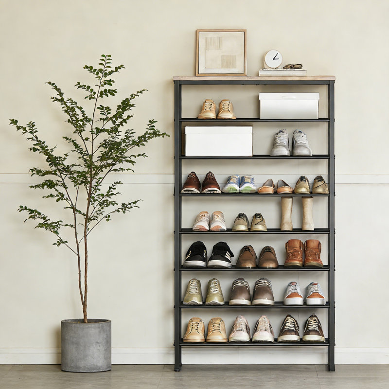 Range-chaussures de grande capacité de style industriel
