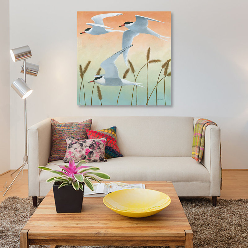 « free as a oiseau ii », reproduction d’impression sur toile tendue, H 37 po x l 37 po x P 1,5 po, Toile tendue