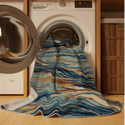 Tapis persan gris lavable à la machine