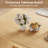 Convertible Folding Dining & Console Table, 4-Piece Natural Wood Wooden Table with Square Legs-2060360776