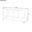 Console d'entrée polyvalente avec rangement spacieux et tablette décorative à quatre portes pour un fonctionnement efficace
