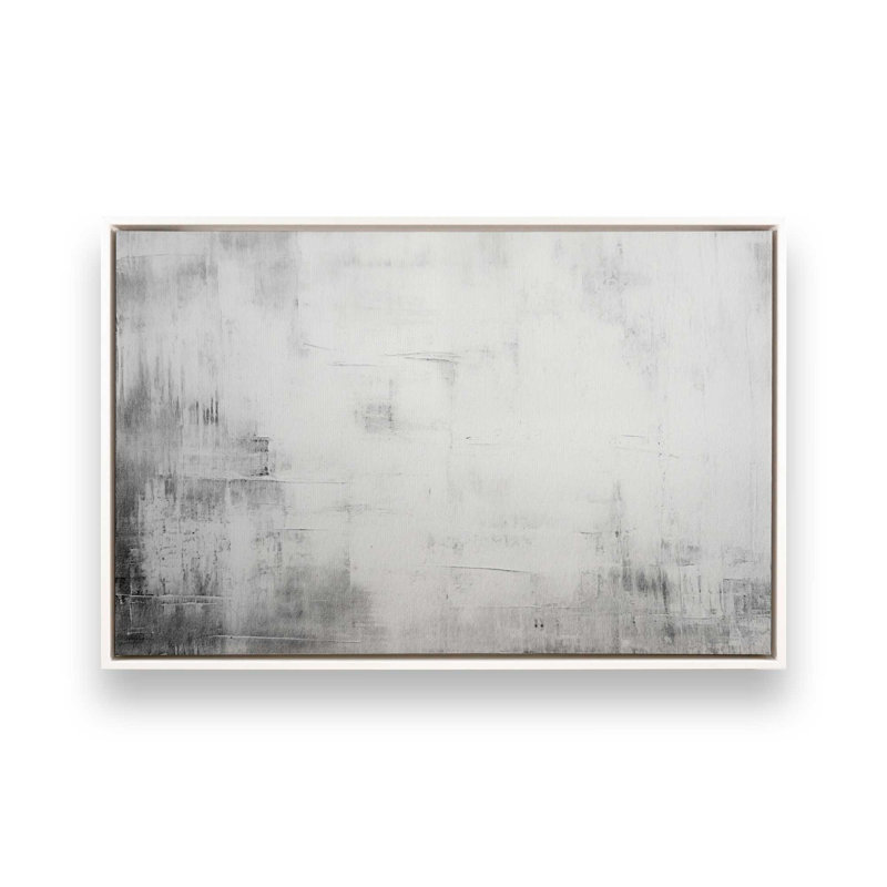 «Silent White I», reproduction sur toile, Cadre opaque blanc, H 20,75 po x l 30,75 po x P 1,75 po