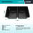 32" x 19" Platinum Quartz Kitchen Sink, 50/50 Double Bowl Sink, Drop-in Sink, Undermount Sink, Granite Kitchen Sink "-101427299