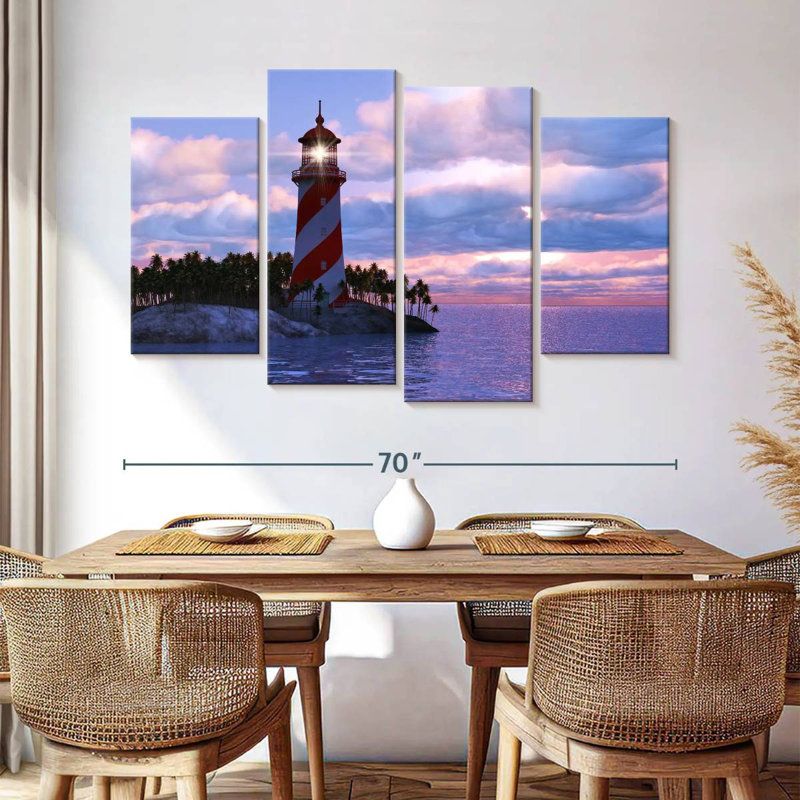 Phare d'Aletra sur la côte, H 42 po x l 68 po