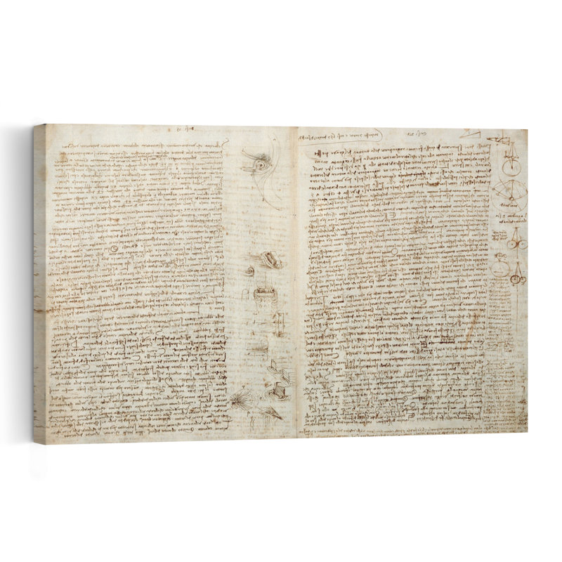 Scientific Diagrams, From The Codex Leicester, 1508-12 Abstract Contemporary Wall Art Print, 40.64cm H x 60.96cm W