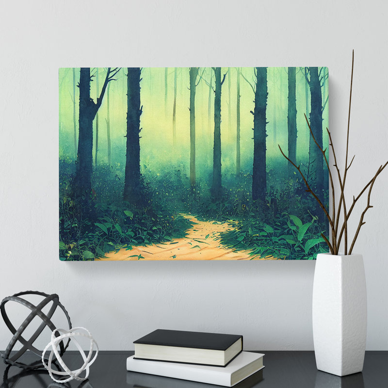 Watercolour Forest Vol.7 - Wrapped Canvas, 50cm H x 76cm W x 3cm D