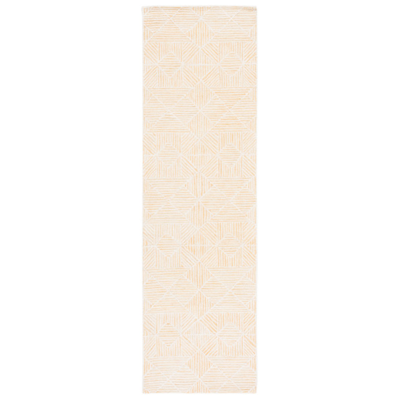 Hoopeston Hand Tufted 0.8 Wool 0.2 Cotton Geometric Rug, Runner 2'3" x 8'