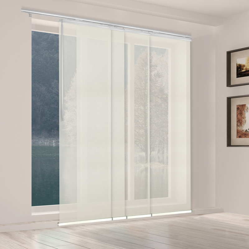 Rail extensible simple à 4 panneaux de 48 à 88 po de largeur, largeur de panneau de 23,5 po, L 88 po x L 94 po, Blanc