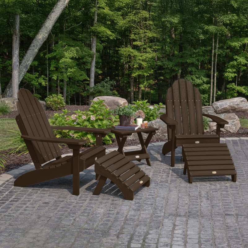 Chaise Adirondack en plastique avec repose-pieds Milaca, Canyon