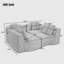 Canapé modulaire modulaire 137,8 po
