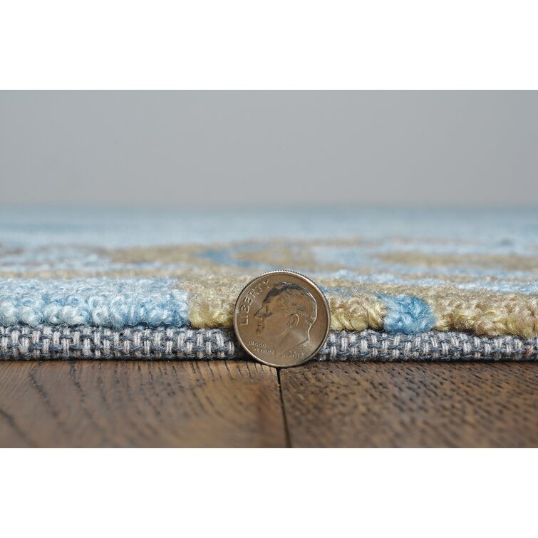 Wool Hooked Rug Coins Blue | L.L.Bean