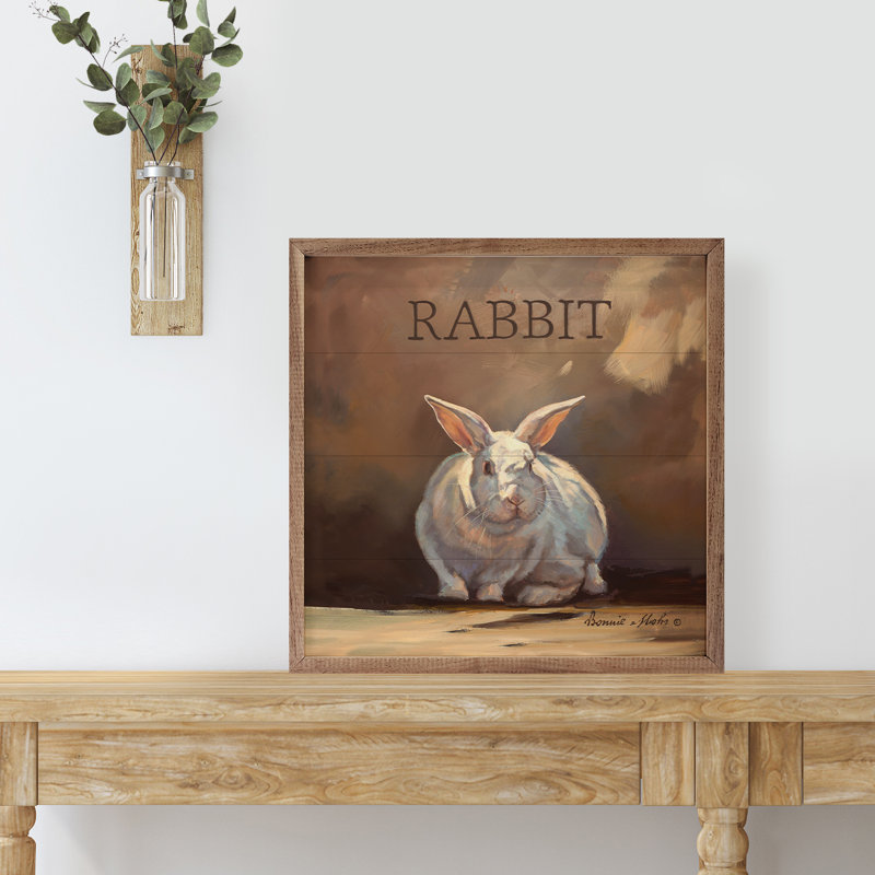 Ruby le lapin par Bonnie Mohr, H 16 po x l 16 po x P 1 po