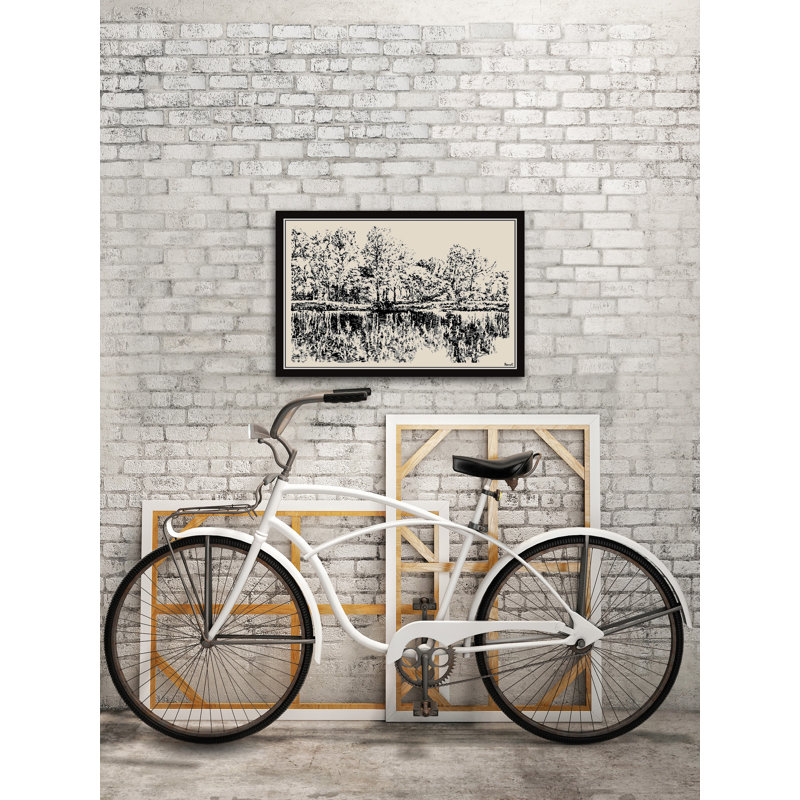 Open Flow 1 Piece Single Picture Frame Painting, 38cm H x 45cm W x 3.81cm D