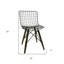 Set of Two Grey Metal Dining Side Chairs