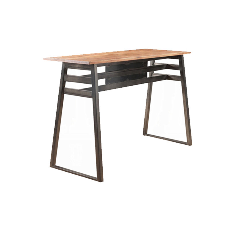 Table de bar 59,40 po, naturel et bronze