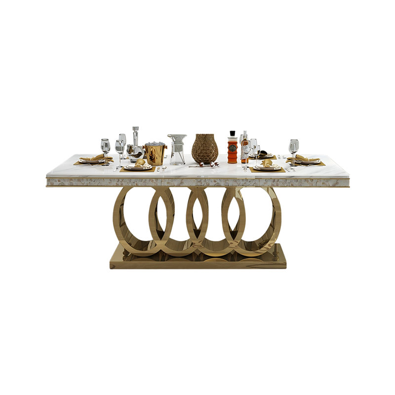 Table de salle à manger Marble, H 30,71 po x L 70,87 po x l 35,43 po