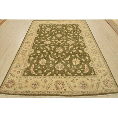 One-of-a-Kind Rectangle 8'2" X 9'10" New Age Wool Area Rug in Blue/Brown