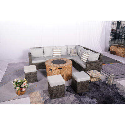 8 - Person Patio Conversation Set with Cushions