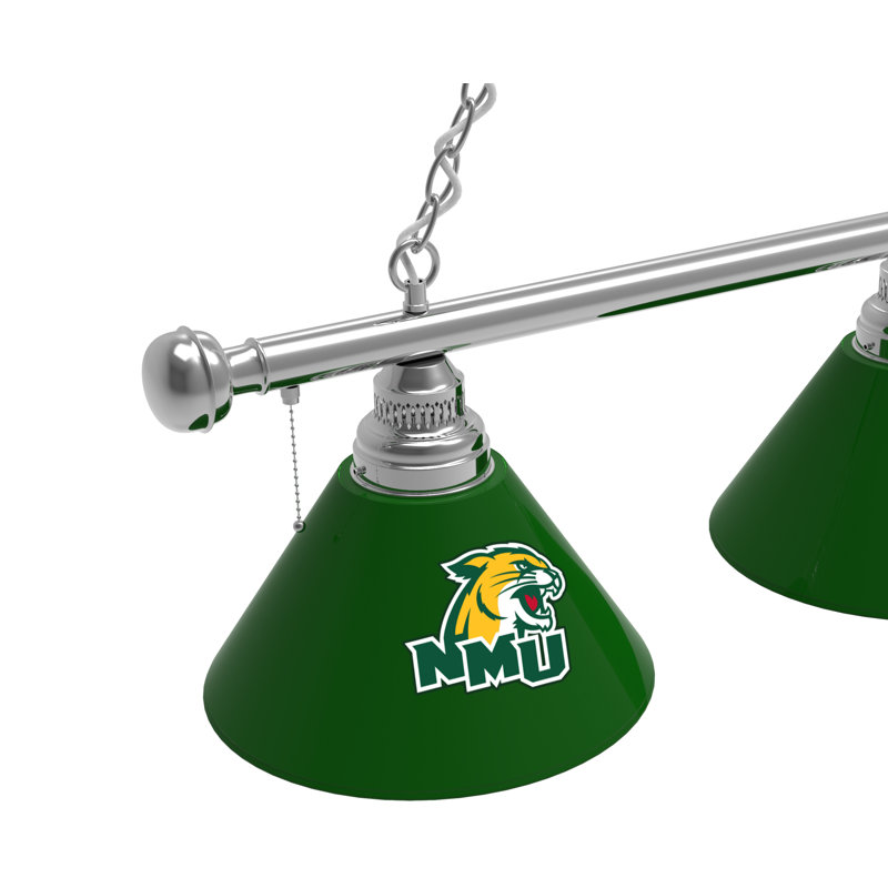 3 - Light Pool Table Lights Pendant, Chrome, Northern Michigan University