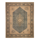Cesia Oriental Hand-Knotted Rectangle Area Rug in Beige
