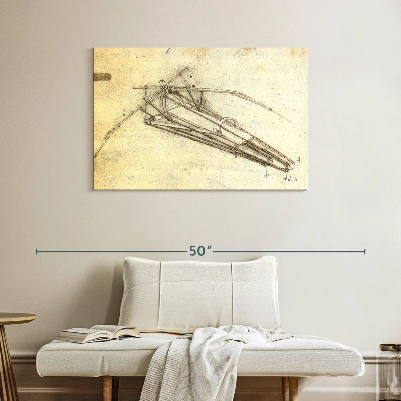 Laelle Design For A Flying Machine, 26" H x 39" W