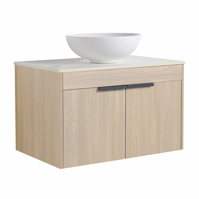 Kadavion 29.5 " W Free Standing Wall Mounted 1 Single Vanity Bathroom Vanity With Top