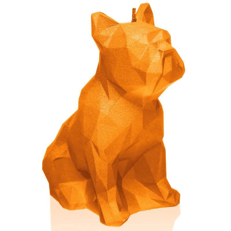Unscented Novelty Candle, 25cm H x 12.5cm W x 22cm D, Orange