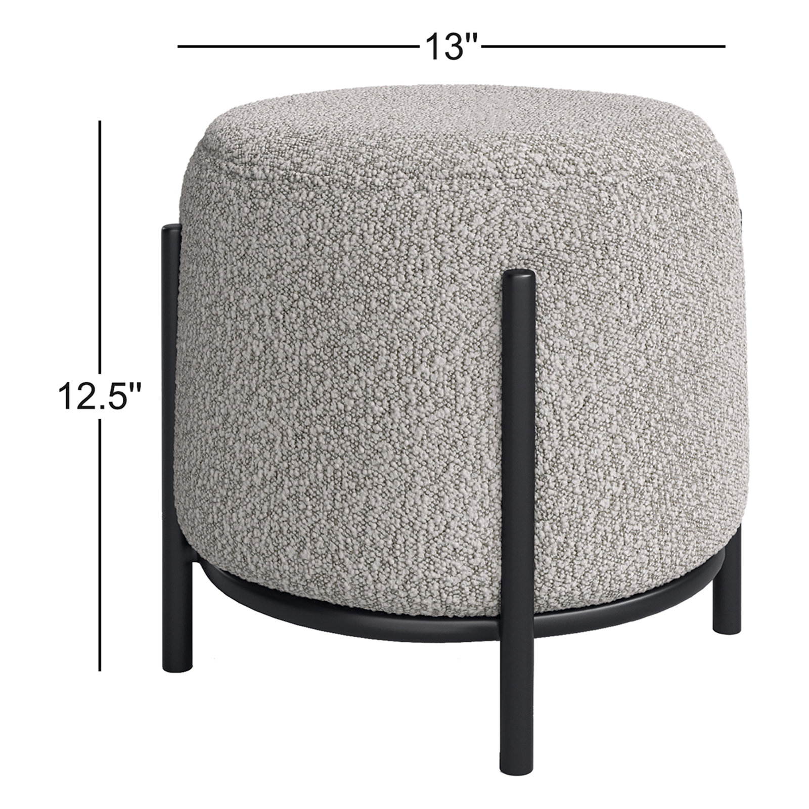 Formentera Accent Stool, Gray