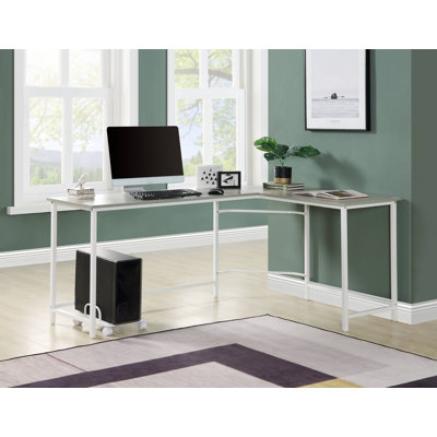 Bureau d'ordinateur gris et blanc