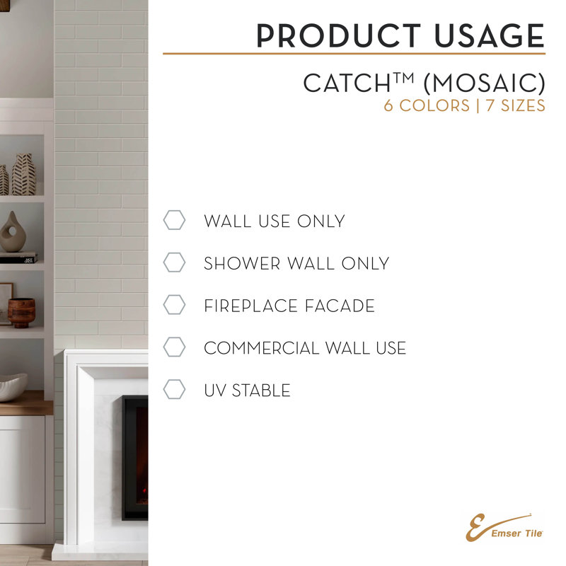 Catch™ 3 In. X 12 In. Glossy Ceramic Wall Tile (12.15 Sq. Ft./Case), Purple