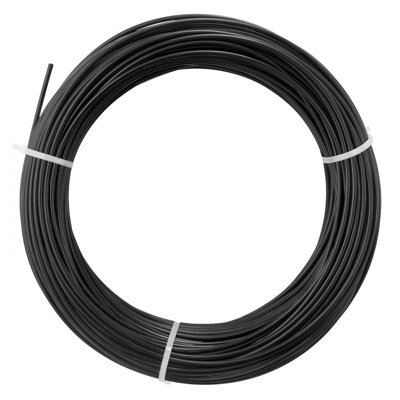 Ensemble de câbles métalliques revêtus de vinyle, câble 3/32 à travers 1/16 de diamètre en acier inoxydable, construction de 7 x 7 brins avec 189 accessoires pour guirlandes lumineuses, corde à linge, vigne, noir de 164 pi