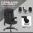 HOMCOM 6 Point Vibrating Massage Office Chair with Heat,Velvet High Back Executive Office Chair with Reclining Backrest,Padded Armrests and Remote,Black-131181656