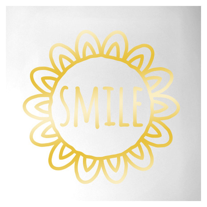 Plants & Flowers Wall Decal, Shiny Gold