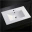Plateau de meuble-lavabo en céramique avec trou unique, vasque de salle de bain rectangulaire