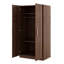 Armoire-penderie 2 portes en bois avec 3 tablettes de rangement