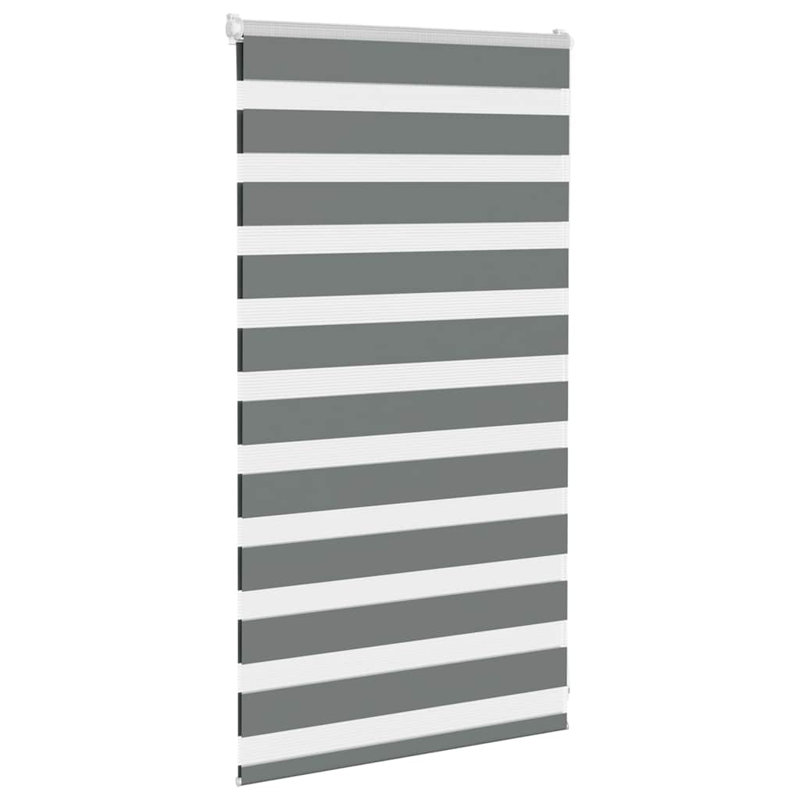 George Oliver Zebra Blind Polyester, Dark Grey, 90cmW x 100cmL