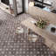 Carreau de mur et de plancher carré en porcelaine brun terre cuite 9x9 Palmera (paquet de 6,96 pieds carrés / boîte)-116656723