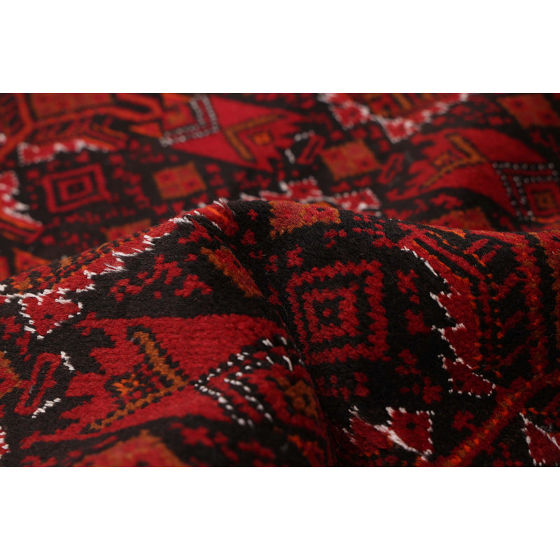 Teimani Black, Red Rug 3'3" x 6'2"