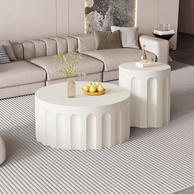 Table basse moderne simple de style crème