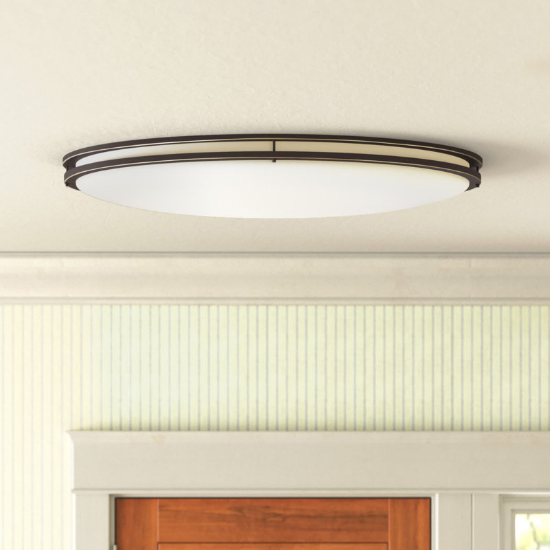 Plafonnier encastré simple à 3 lumières 32,25 po Mahone, Bronze antique